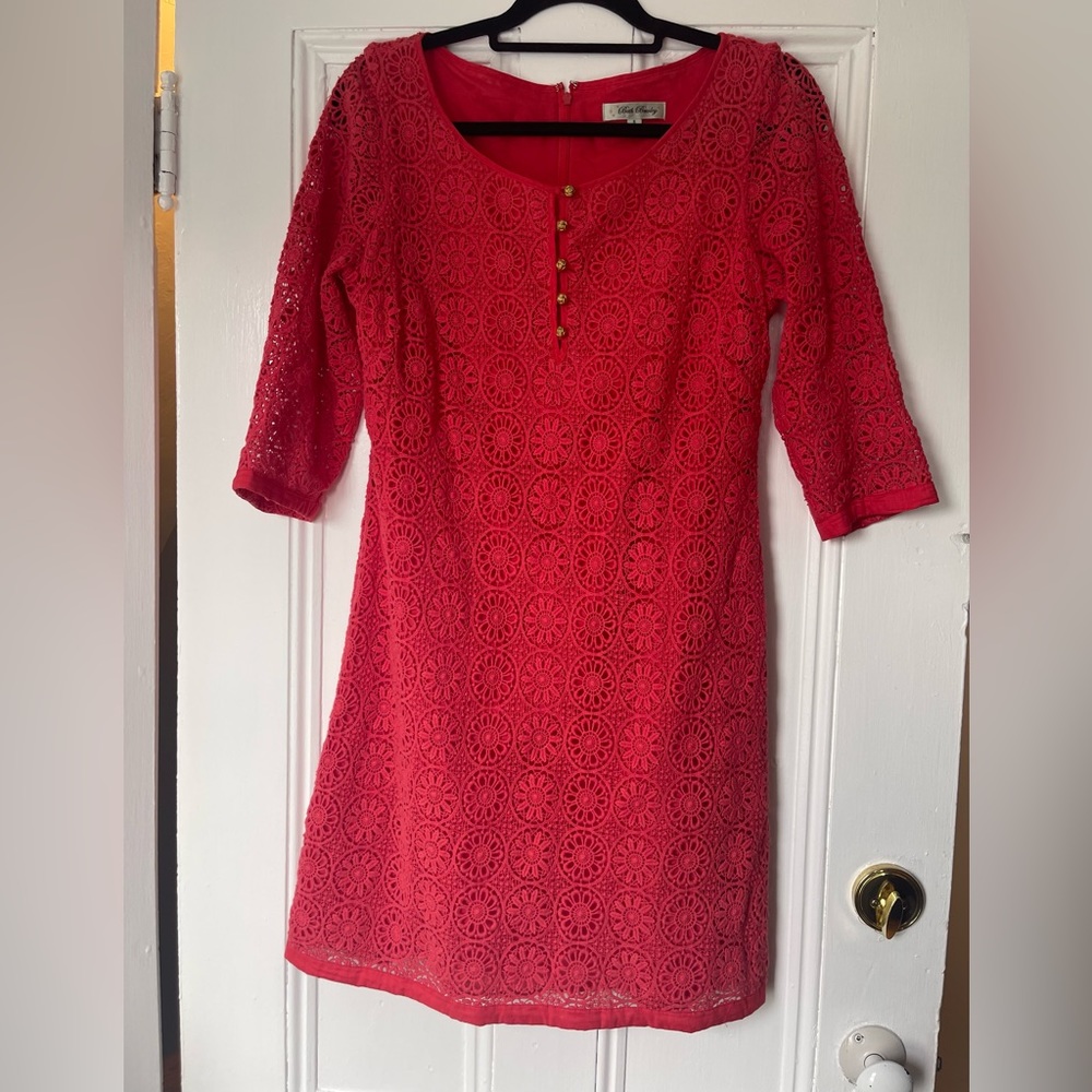 Beth Bowley Red Lace Dress